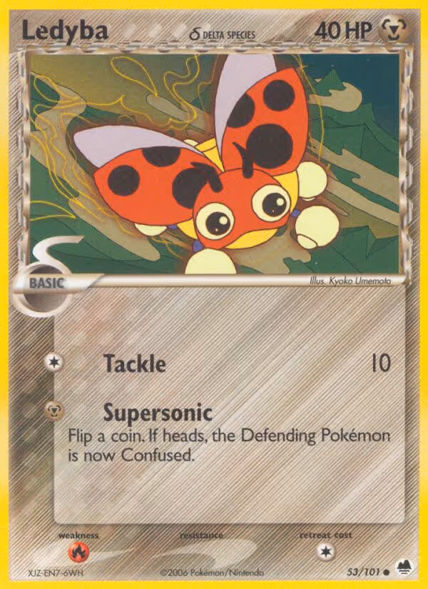 Ledyba δ 53/101 Pokemon card