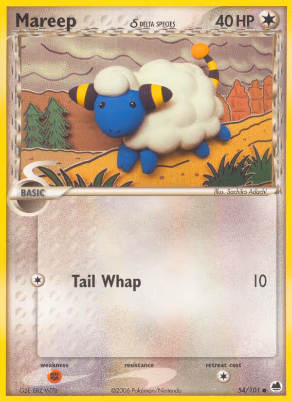 Mareep δ 54/101 Pokemon card