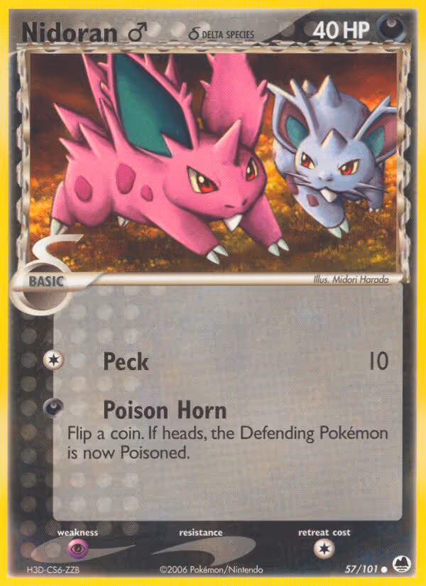 Nidoran♂ δ 57/101 Pokemon card