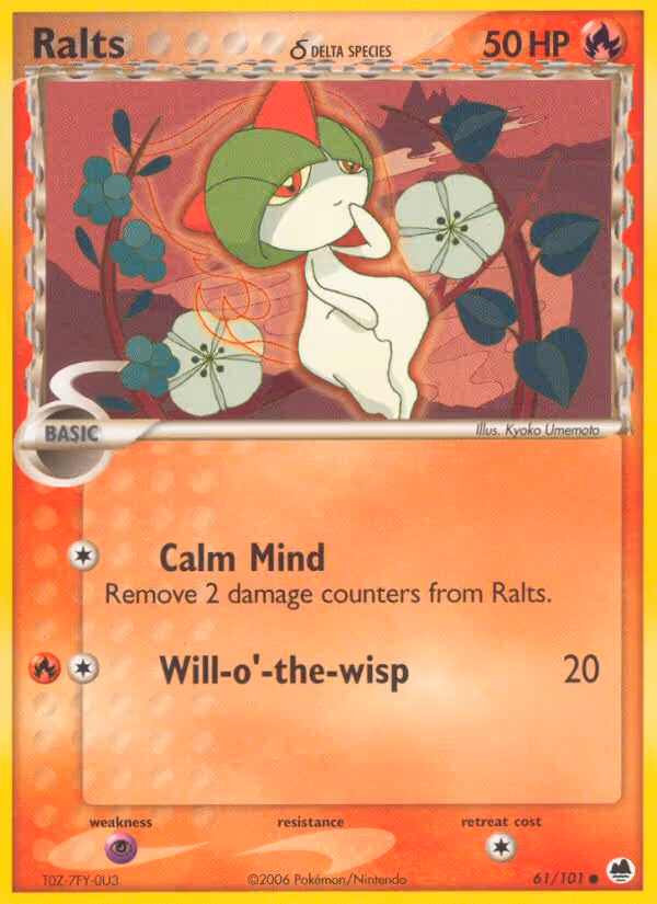 Ralts δ 61/101 Pokemon card