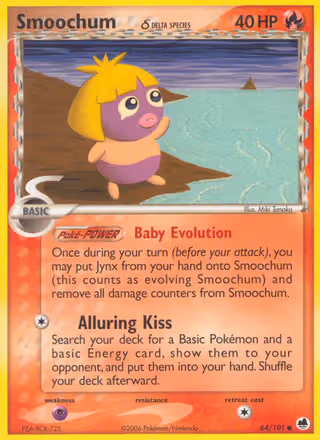 Smoochum δ 64/101 Pokemon card