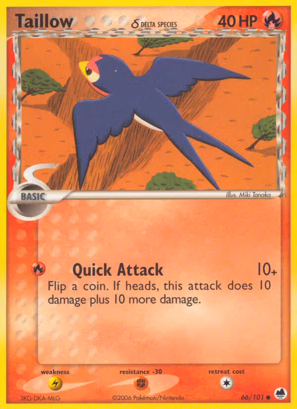 Taillow δ 66/101 Pokemon card