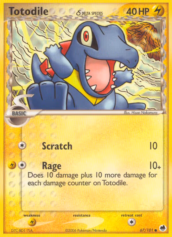 Totodile δ 67/101 Pokemon card