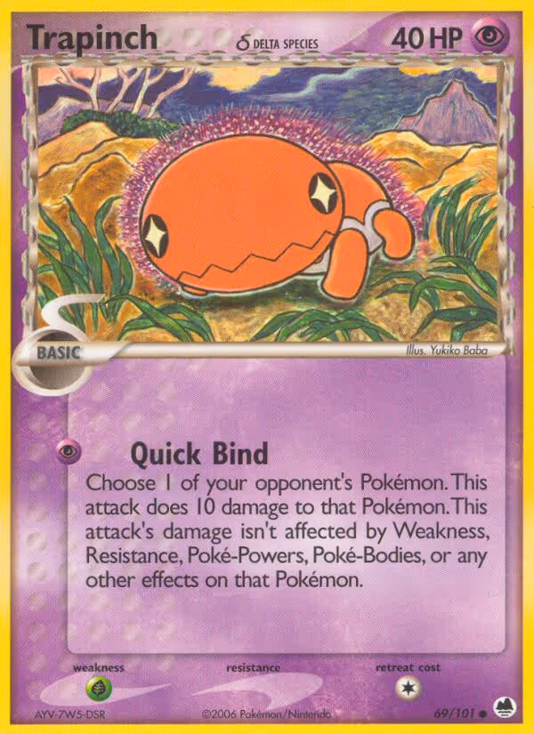 Trapinch δ 69/101 Pokemon card