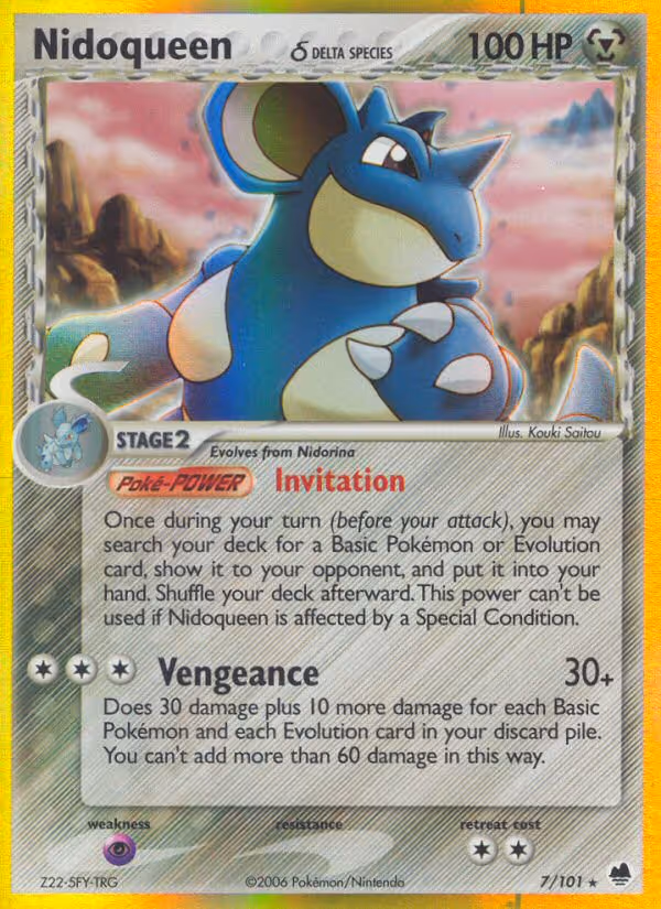 Nidoqueen δ 7/101 Pokemon card