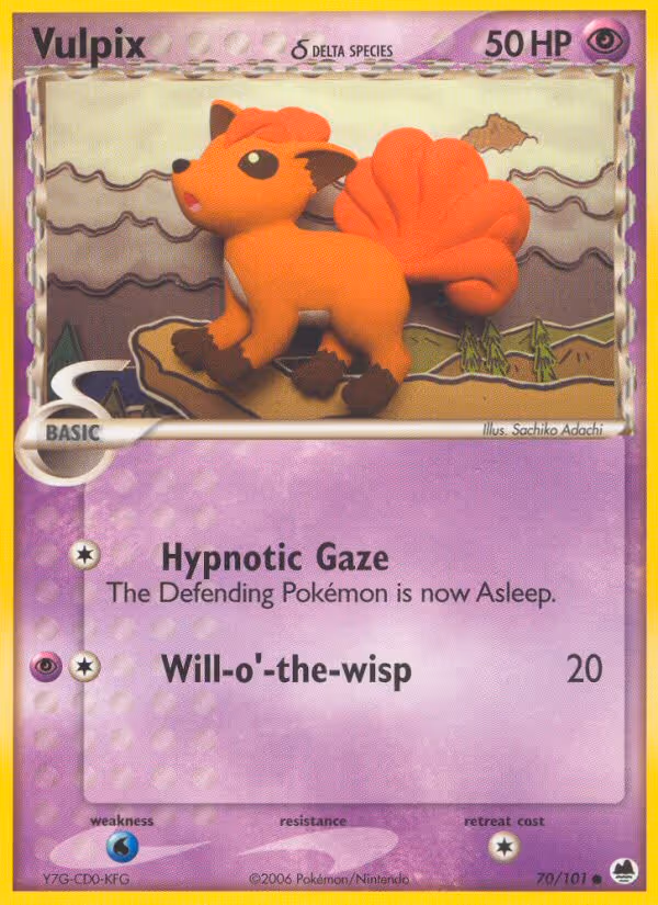 Vulpix δ 70/101 Pokemon card