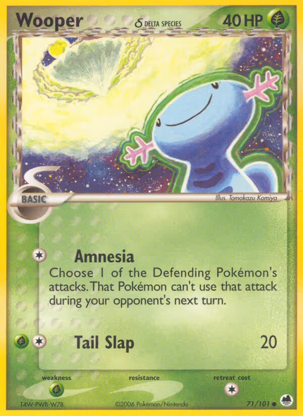 Wooper δ 71/101 Pokemon card