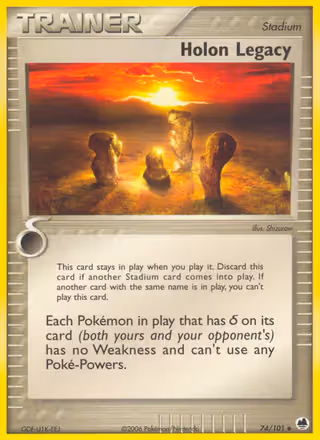 Holon Legacy 74/101 Pokemon card