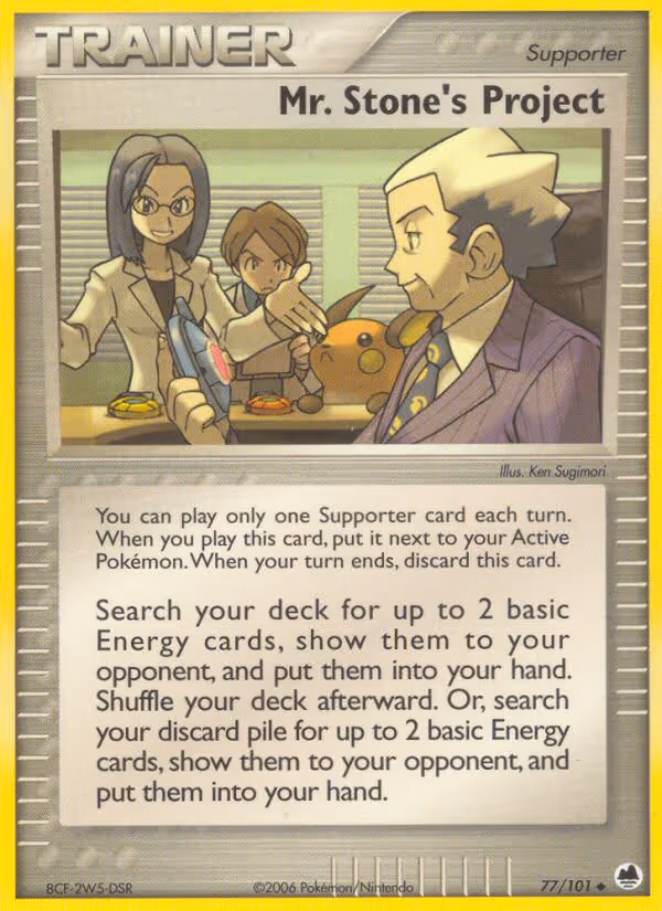 Mr. Stone's Project 77/101 Pokemon card