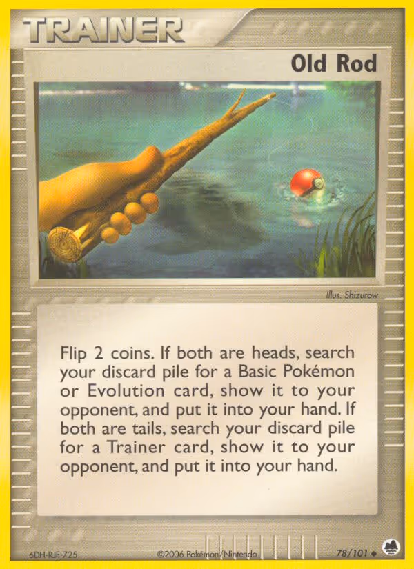 Old Rod 78/101 Pokemon card