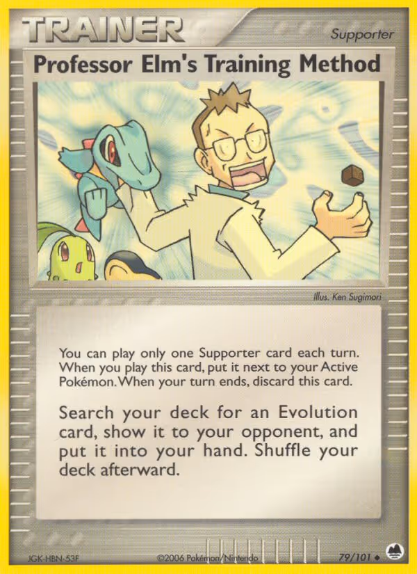 Professor Elm's Training Method 79/101 Pokemon card