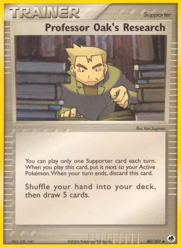 Professor Oak's Research 80/101 Pokemon card