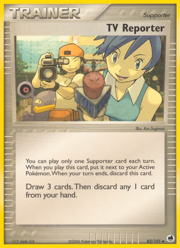 TV Reporter 82/101 Pokemon card