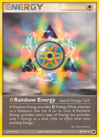 δ Rainbow Energy 88/101 Pokemon card