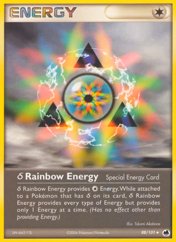δ Rainbow Energy 88/101 Pokemon card