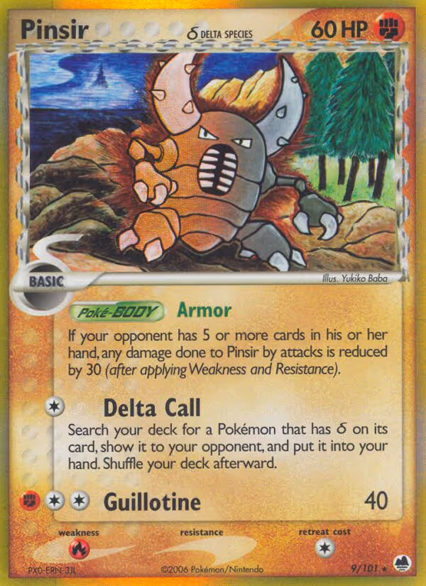 Pinsir δ 9/101 Pokemon card