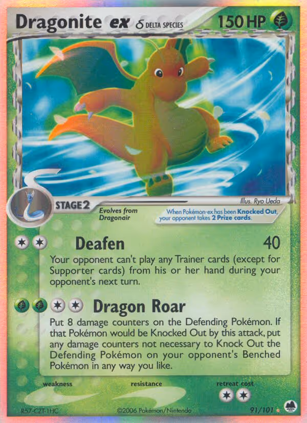 Dragonite ex δ 91/101 Pokemon card
