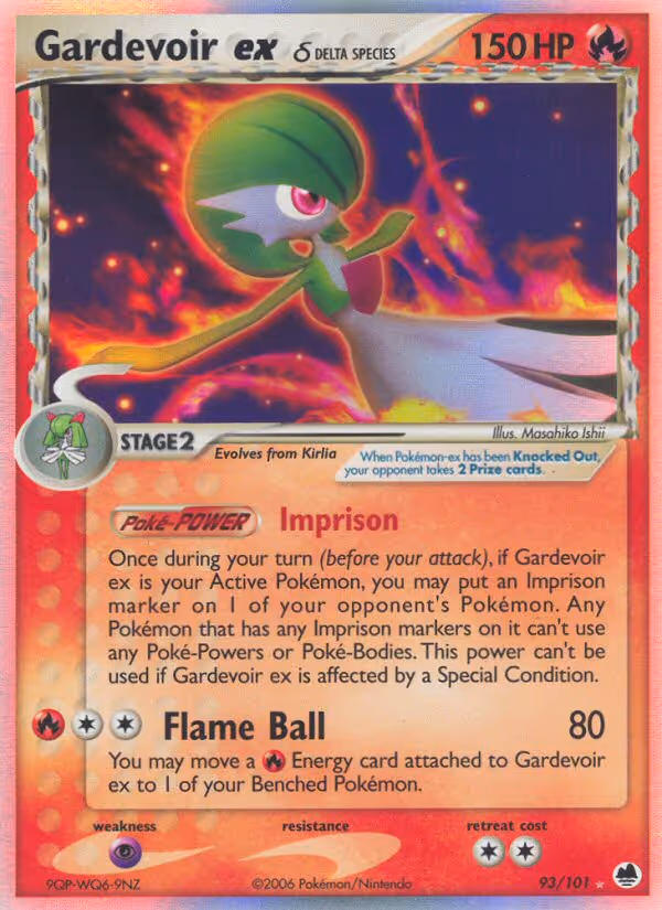 Gardevoir ex δ 93/101 Pokemon card