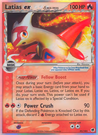 Latias ex δ 95/101 Pokemon card
