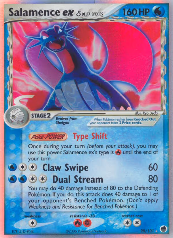 Salamence ex δ 98/101 Pokemon card