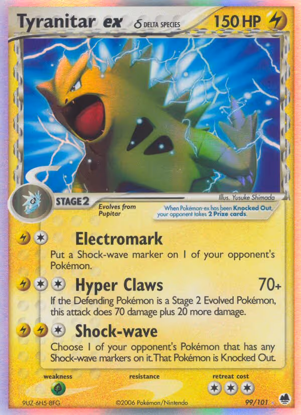 Tyranitar ex δ 99/101 Pokemon card