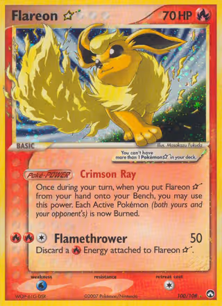 Flareon ☆ 100/108 Pokemon card