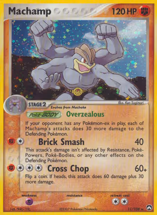 Machamp 11/108 Pokemon card