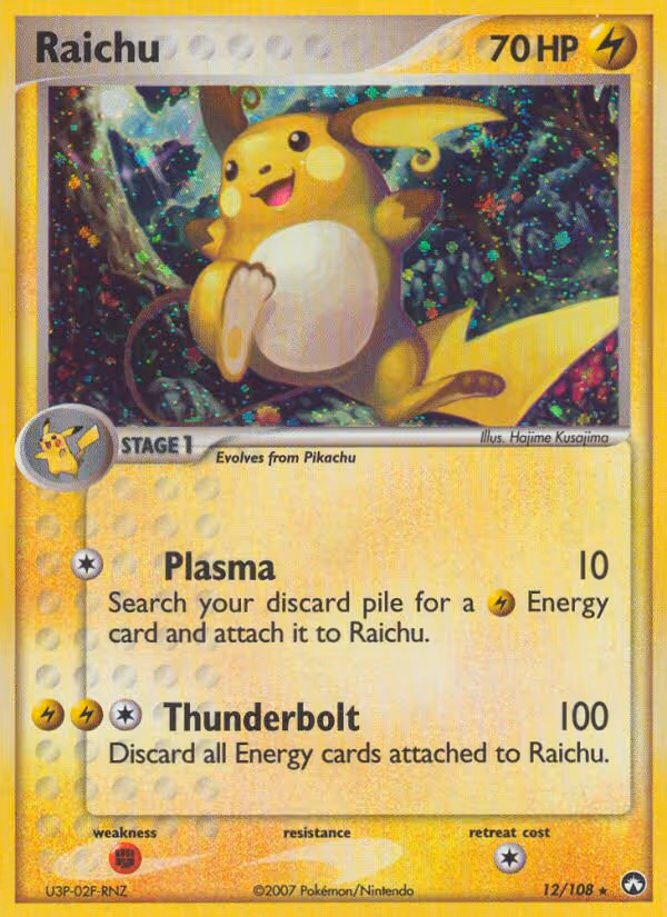 Raichu 12/108 Pokemon card
