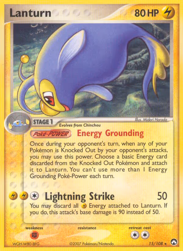 Lanturn 15/108 Pokemon card