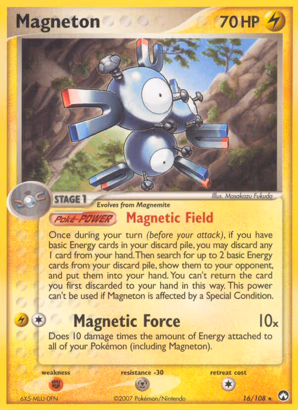 Magneton 16/108 Pokemon card