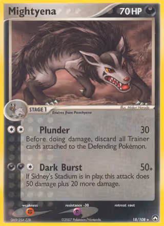 Mightyena 18/108 Pokemon card