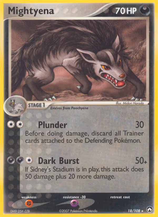Mightyena 18/108 Pokemon card