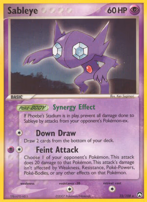Sableye 22/108 Pokemon card