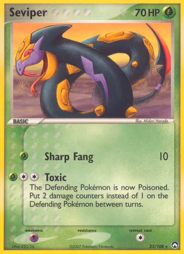 Seviper 23/108 Pokemon card