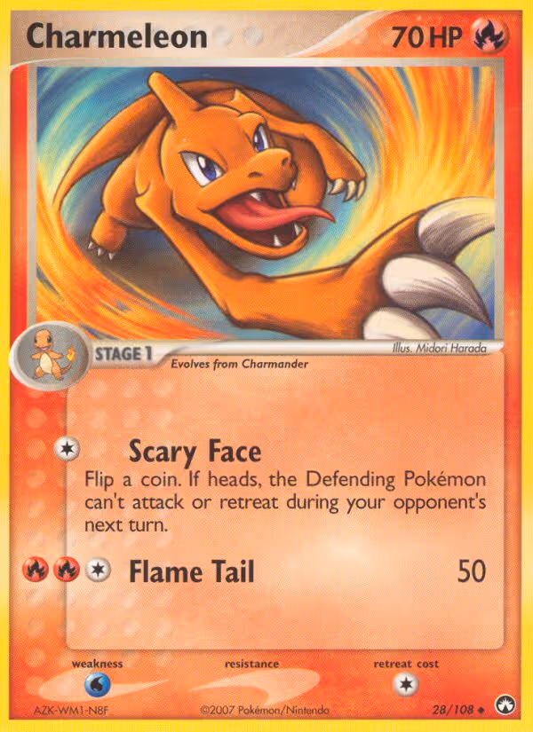 Charmeleon 28/108 Pokemon card