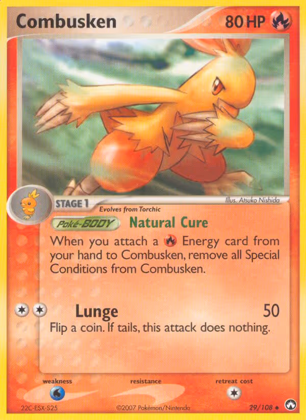 Combusken 29/108 Pokemon card