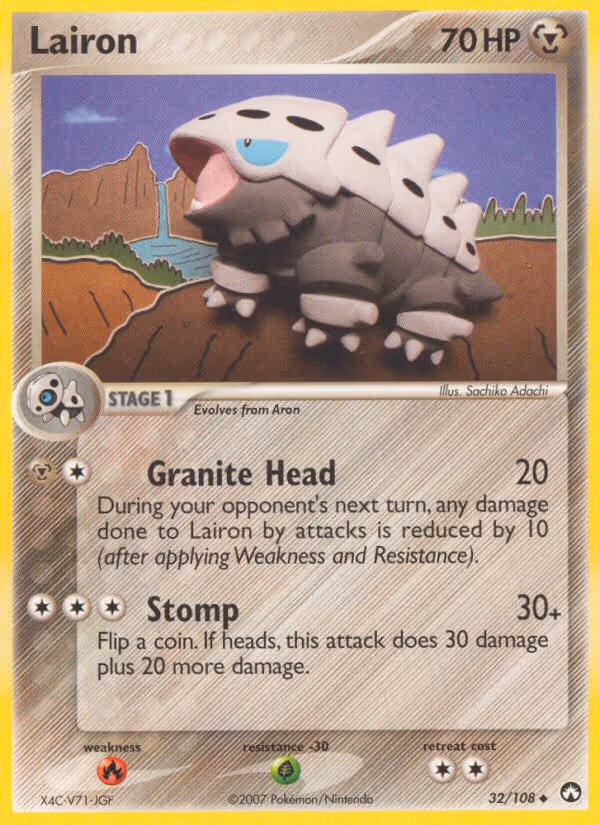 Lairon 32/108 Pokemon card
