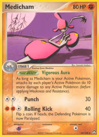 Medicham 34/108 Pokemon card