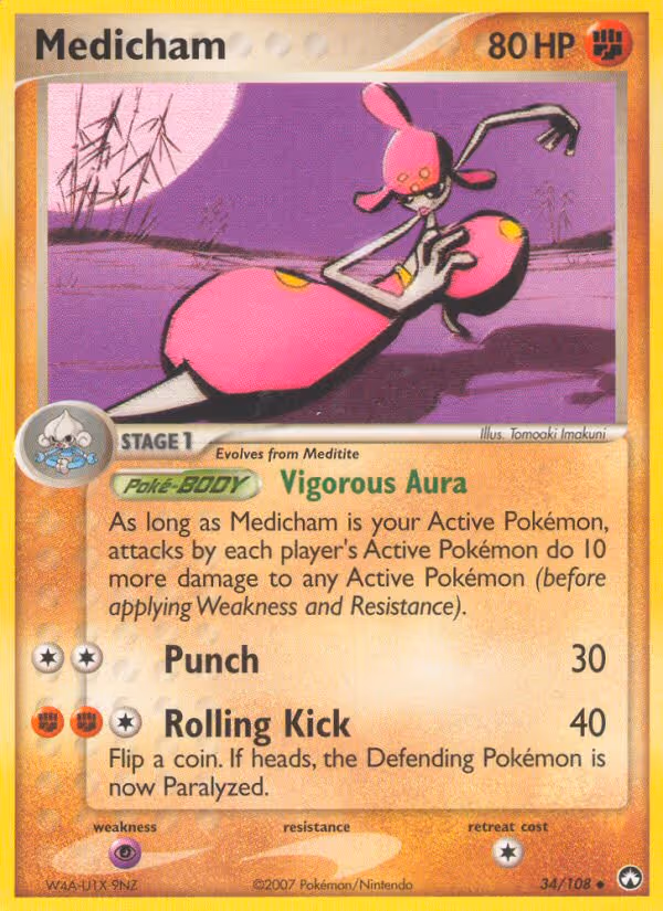 Medicham 34/108 Pokemon card