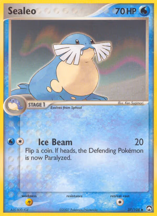 Sealeo 37/108 Pokemon card