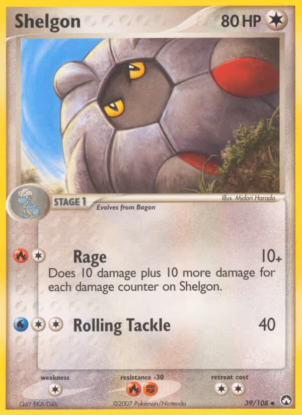 Shelgon 39/108 Pokemon card