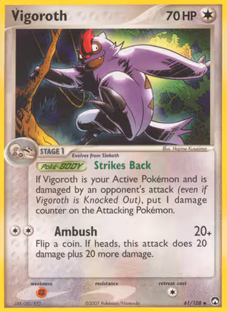 Vigoroth 41/108 Pokemon card