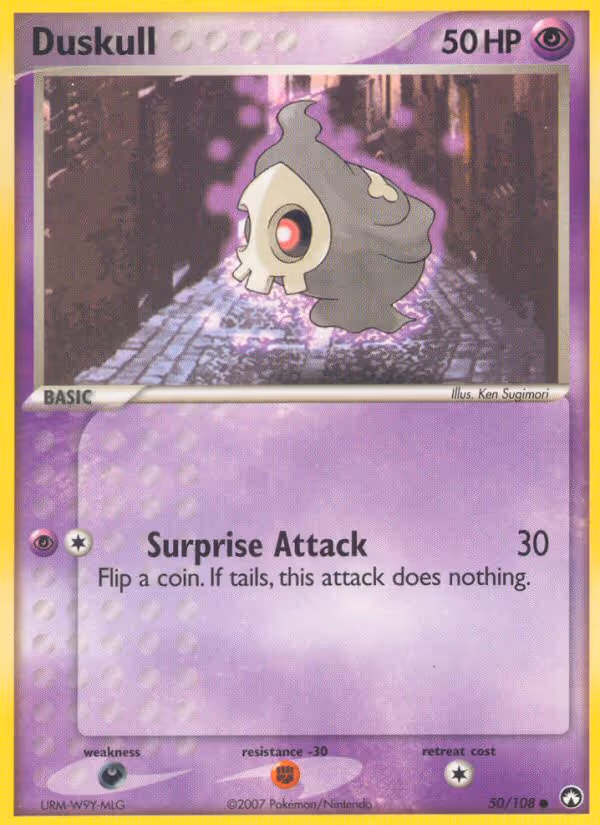 Duskull 50/108 Pokemon card