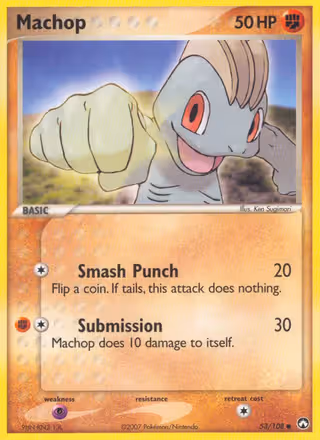 Machop 53/108 Pokemon card