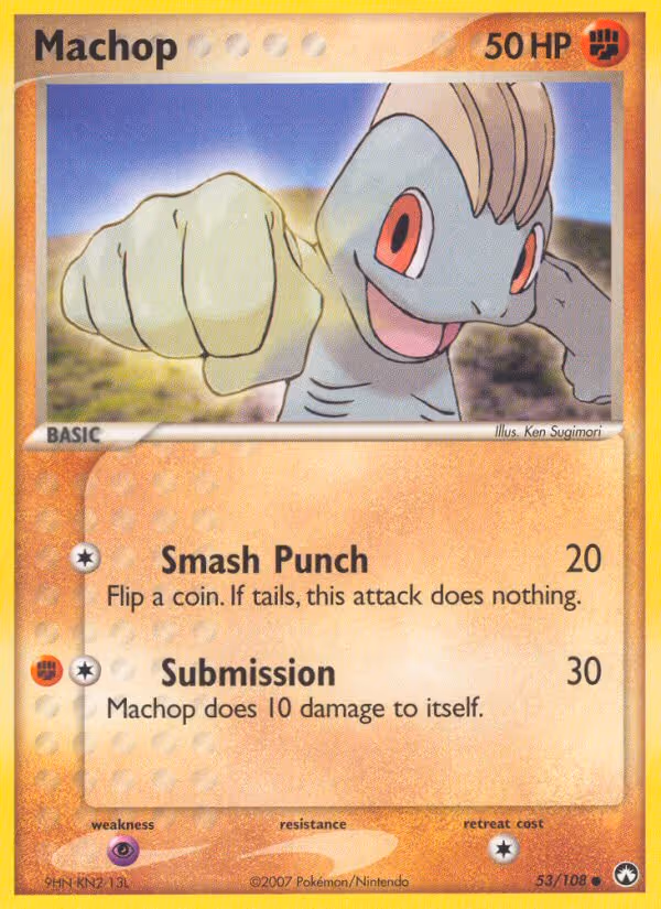 Machop 53/108 Pokemon card