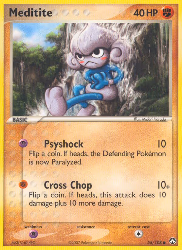 Meditite 55/108 Pokemon card