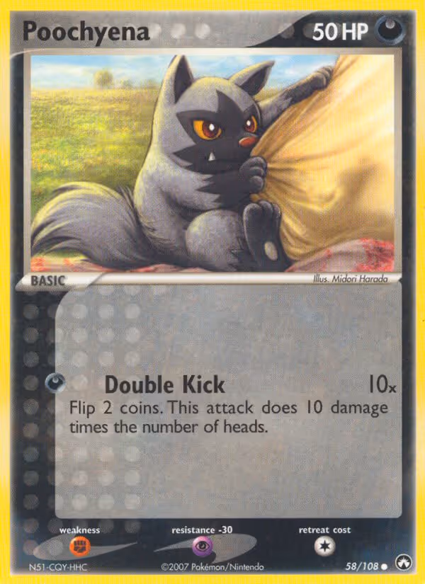 Poochyena 58/108 Pokemon card