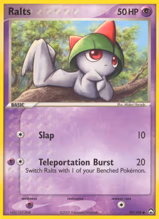 Ralts 59/108 Pokemon card