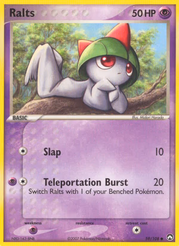 Ralts 59/108 Pokemon card
