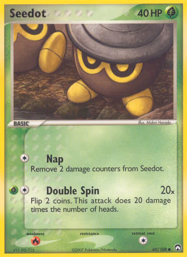 Seedot 60/108 Pokemon card